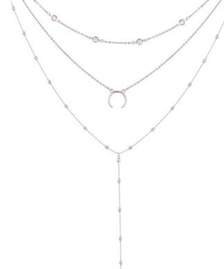 Collier multirang argent femme