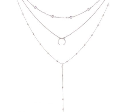 Collier multirang argent femme