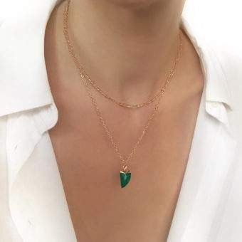 Collier cadeau femme -pierre jade