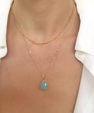 Collier tendance 2024 - pierre turquoise