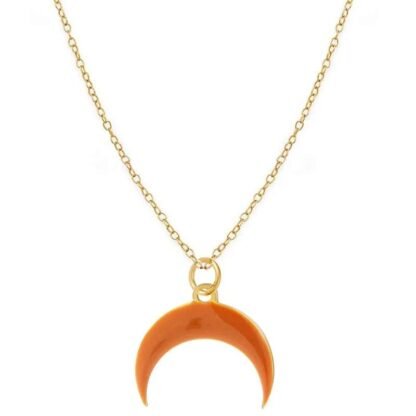 Découvrez l'elegance naturelle avec notre collier corne lune tendance, un bijou qui associe la symbolique de la lune à la force de la corne.