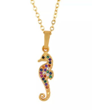 Collier arc en ciel - hippocampe