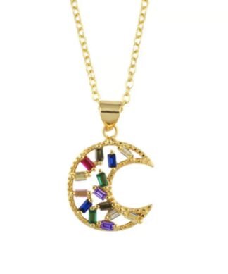 Collier arc en ciel -lune