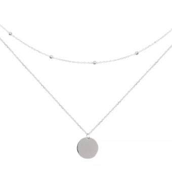 Collier multirangs chaine satellite argent