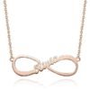 Collier prenom infini or rose