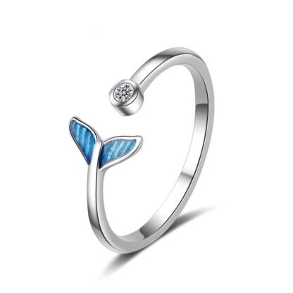 Bague queue de sirene argent