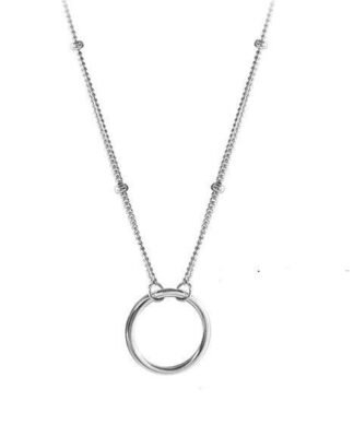 Collier argent femme- pendentif cercle 925