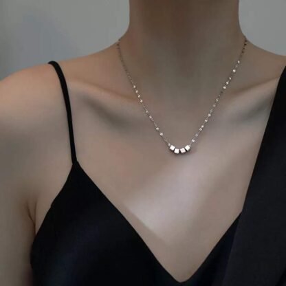 Collier argent femme- pendentif minimaliste