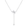 Collier argent fleur