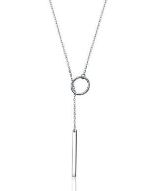 collier barre verticale argent 925