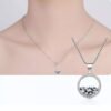 Collier strass en argent femme