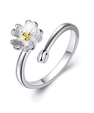 bague daisy argent