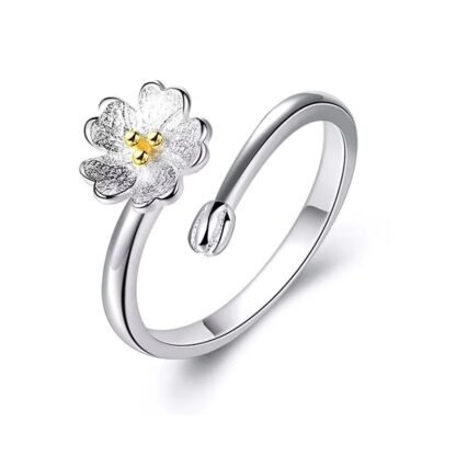 bague daisy argent