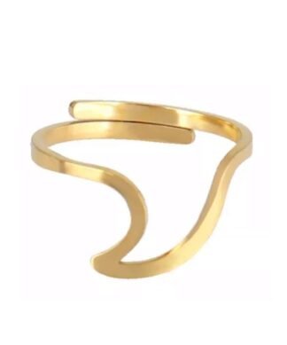 Bague vague acier