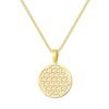 collier medaille tendance acier