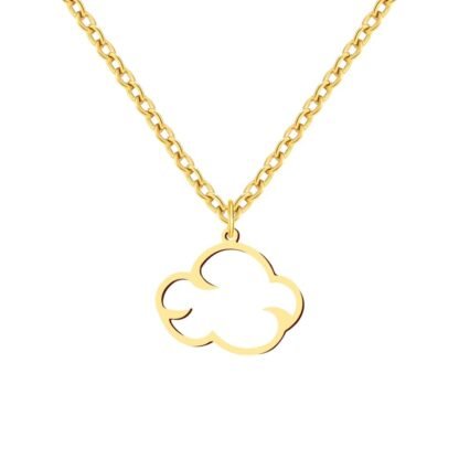 collier nuage dore