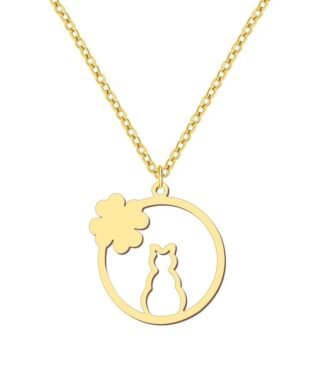 collier porte bonheur chat