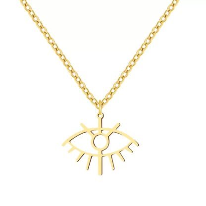 collier porte-bonheur dore